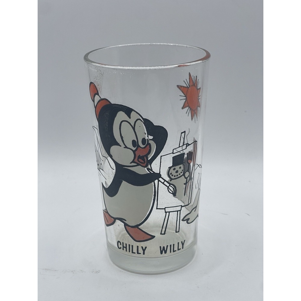 Vintage 1970's Chilly Willy Walter Lantz Pepsi Collector Series Glass Tumbler